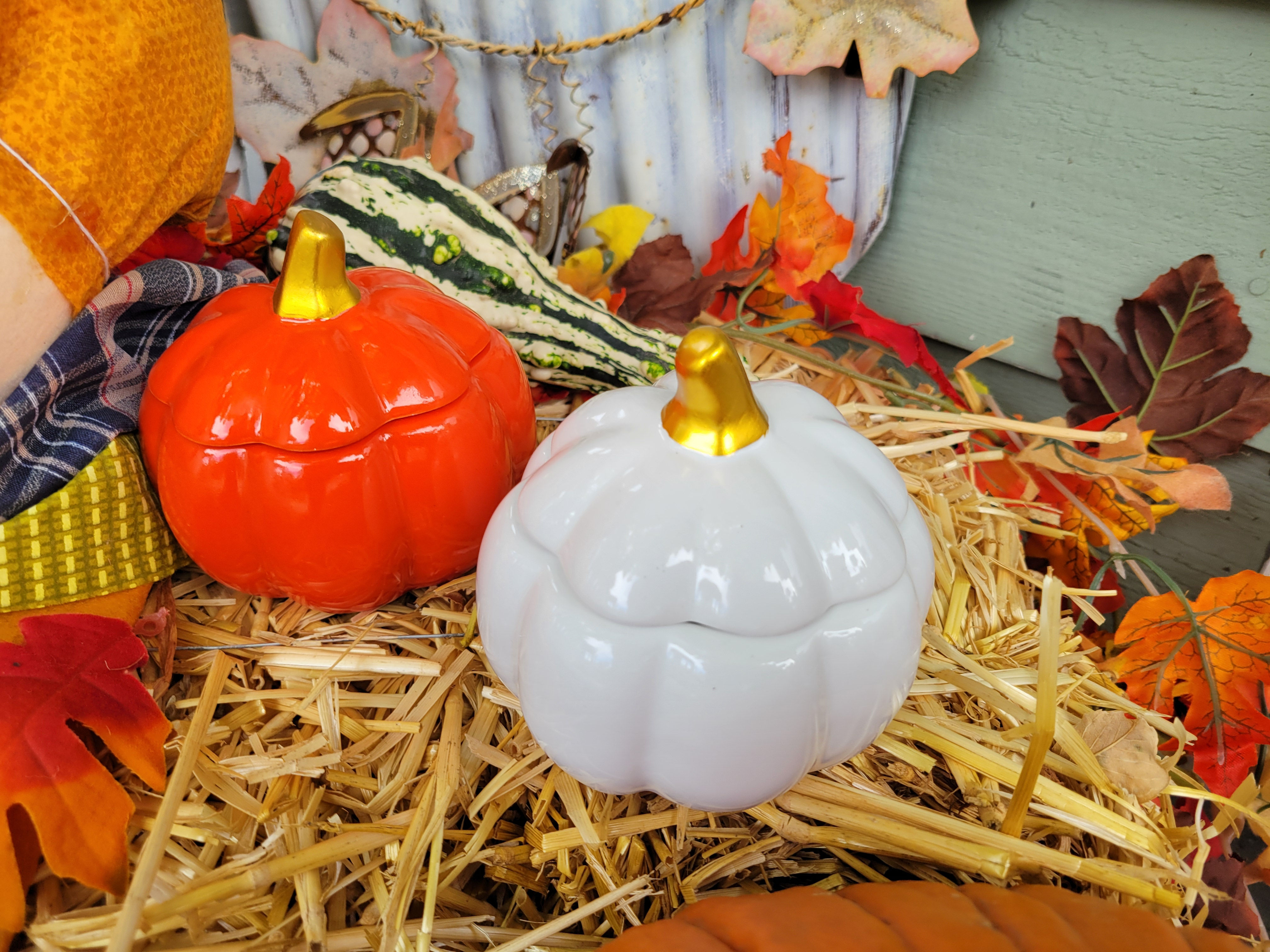 Ceramic Pumpkin Candle