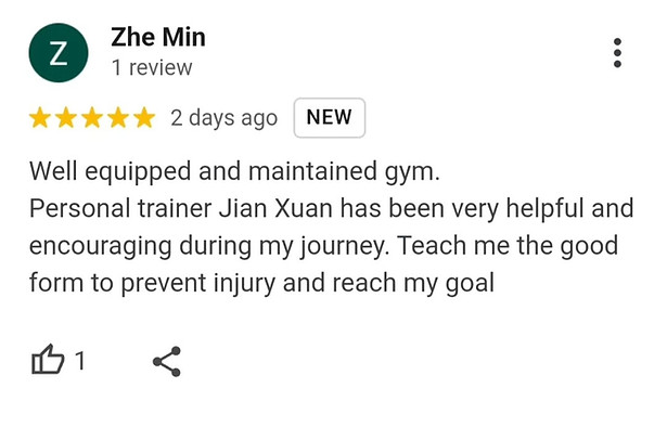 client's google review abt happy and satisfied with Coach J's training and guidance, brining success and results client want 