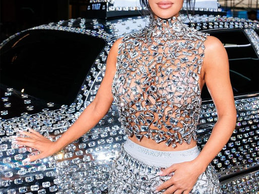 Kim Kardashian celebrates the global launch of the SWAROVSKI X SKIMS Collection
