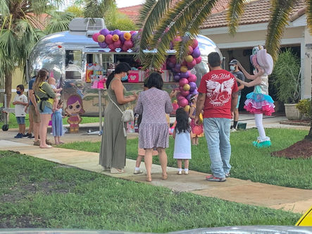 STARBAR Miami Mobile Bar Services Airstream at a child's birthday party in South Florida.