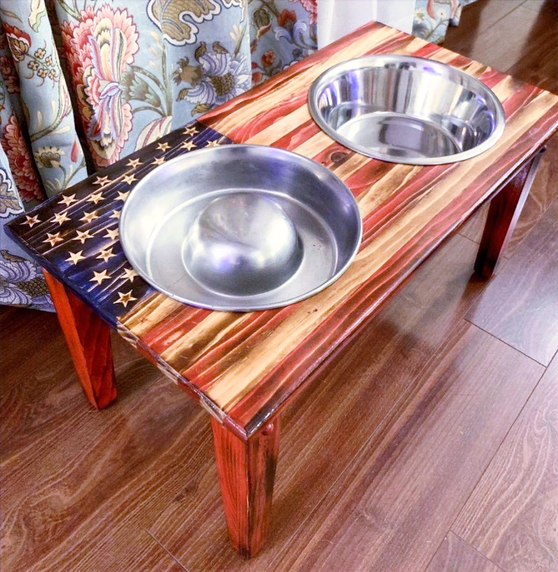 American Flag Dog Food Bowls
