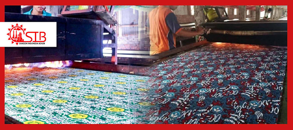 Produksi batik menggunakan pemanas atau boiler
