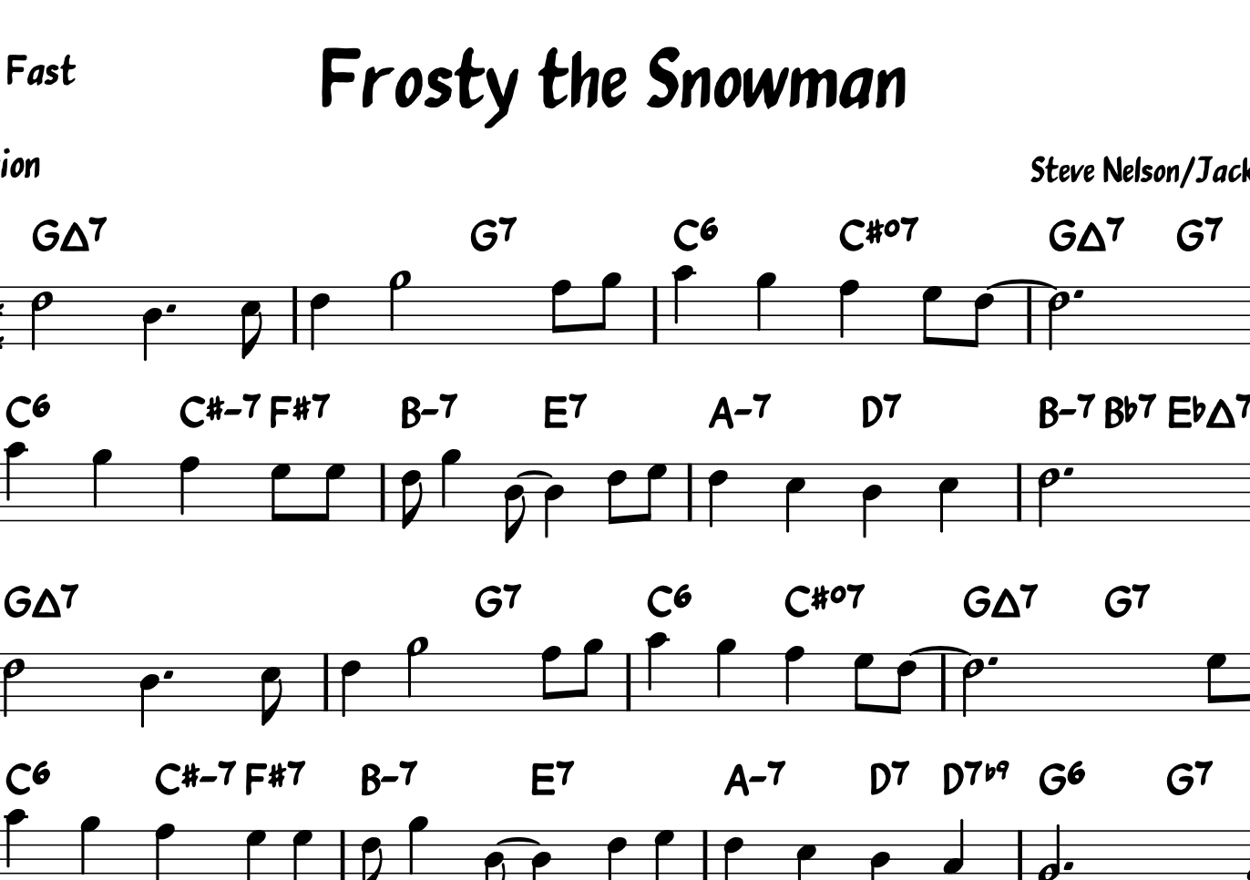 Frosty the Snowman Eb