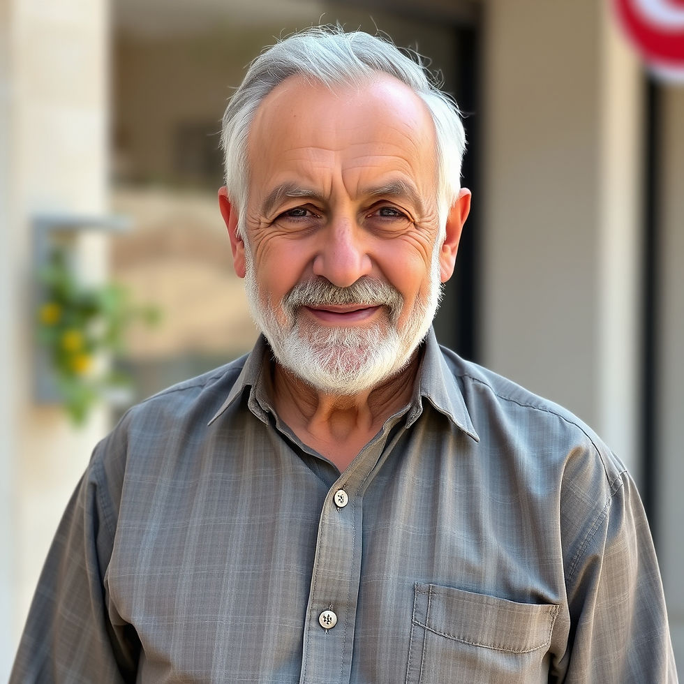 a turkish cypriot man in his 70s wearing a smart casual shirt.jpg