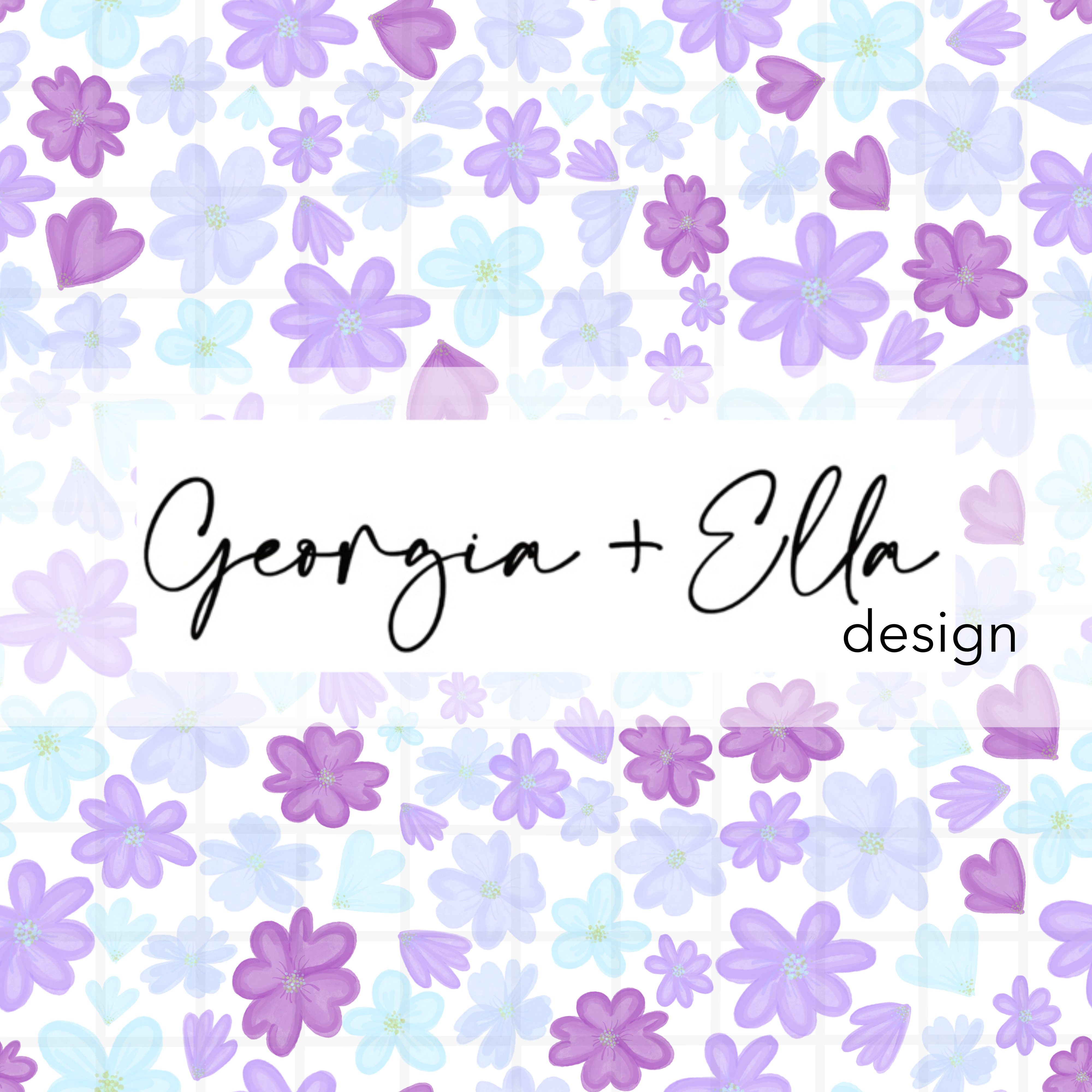 Lilac, Pink and Aqua Floral Ditsy Seamless Patter