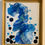 Miniature : Abstract painting with blue and black ink, framed, Nicole Louviers Artiste Art thérapeute.