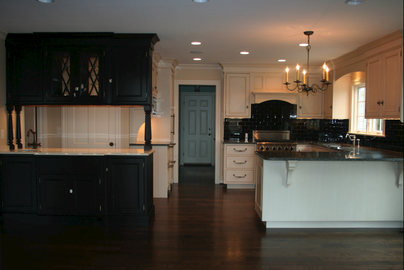 Kitchen with Dark Floor Stain