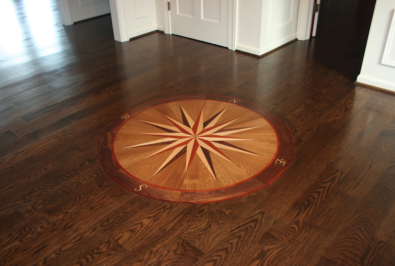 Custom inlayed Medalion on White Oak