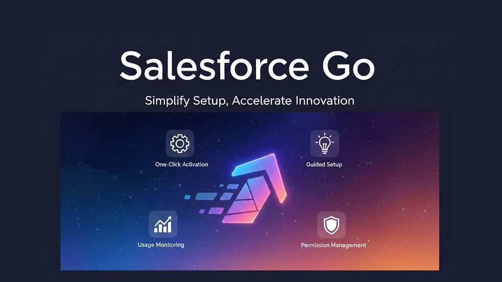더 쉽고 빠르게 세일즈포스 기능을 설정 할 수 있는 Salesforce Go! 활용하기