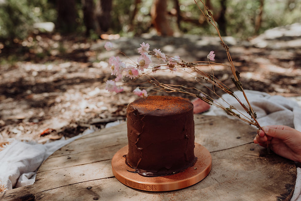 Thumbnail: ORGANIC CARAMEL CREME & CHOCOLATE CAKE
