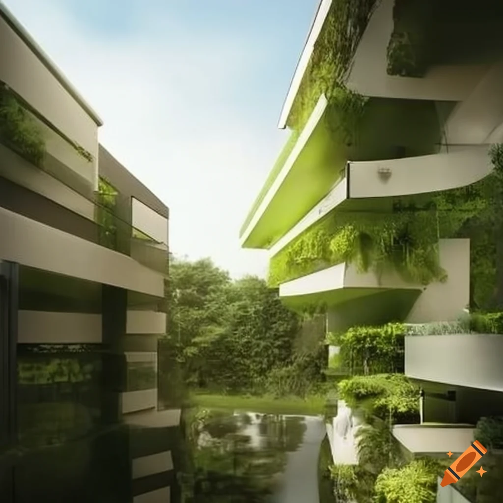 città ricoperta di verde