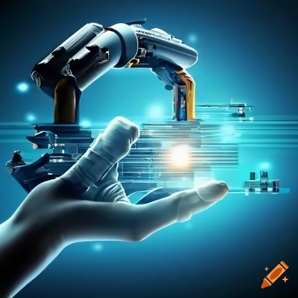 mano bionica regge un robot