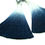 Thumbnail: Swarovski White & Deep blue gradient wooden tassel earrings