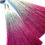 Thumbnail: Swarovski Light Green & Red wooden tassel earrings