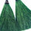 Thumbnail: Deep Green & Copper tassel wooden earrings