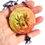 Thumbnail: "Spider" Orange/yellow & Copper long wooden necklace
