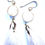 Thumbnail: Swarovski Cream & Purple wooden Gradient tassel earrings
