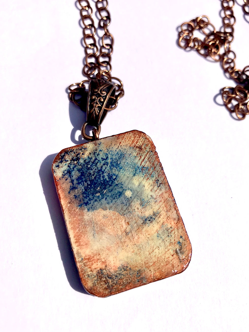 Thumbnail: Native American feather wooden mens necklace