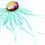 Thumbnail: Zodiac "Libra" unique Turquoise Yellow Pink brooch with star sign