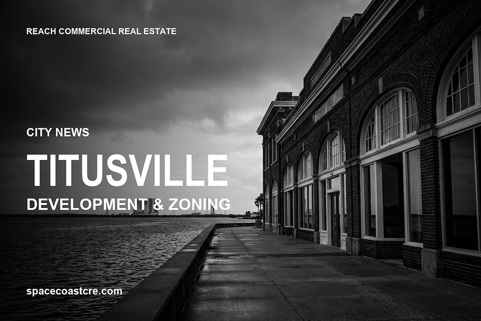 Titusville Florida commercial real estate agenda roundup, city council and CRA items, Brevard County