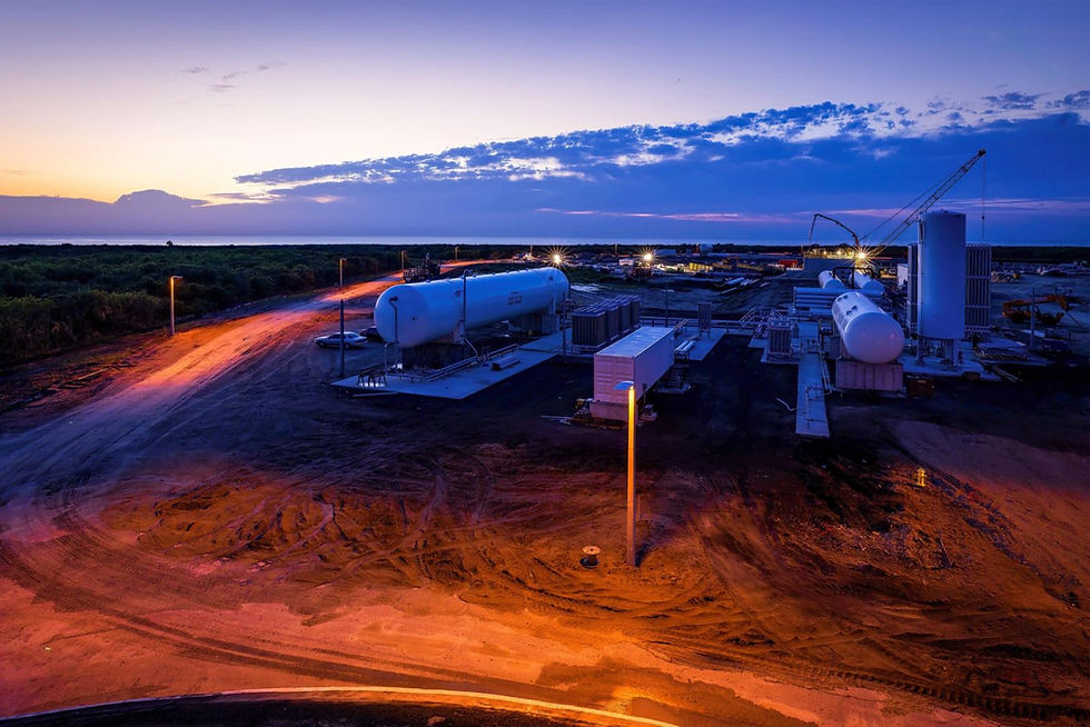 Stoke Space ground support equipment under construction at Launch Complex 14, Cape Canaveral