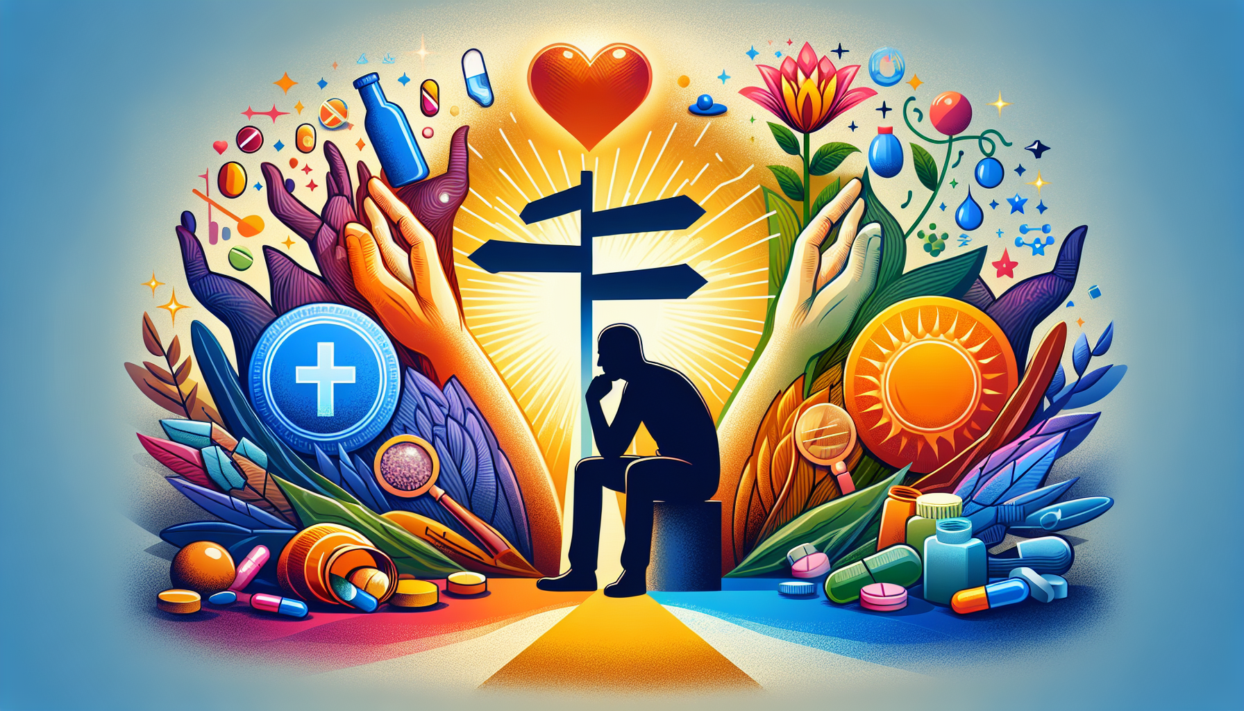 An illustration depicting the concept of relapse prevention in substance use disorder.