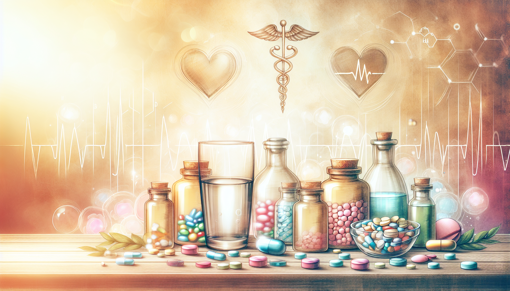 A visual representation of medical treatments for alcohol shakes, featuring various medications.