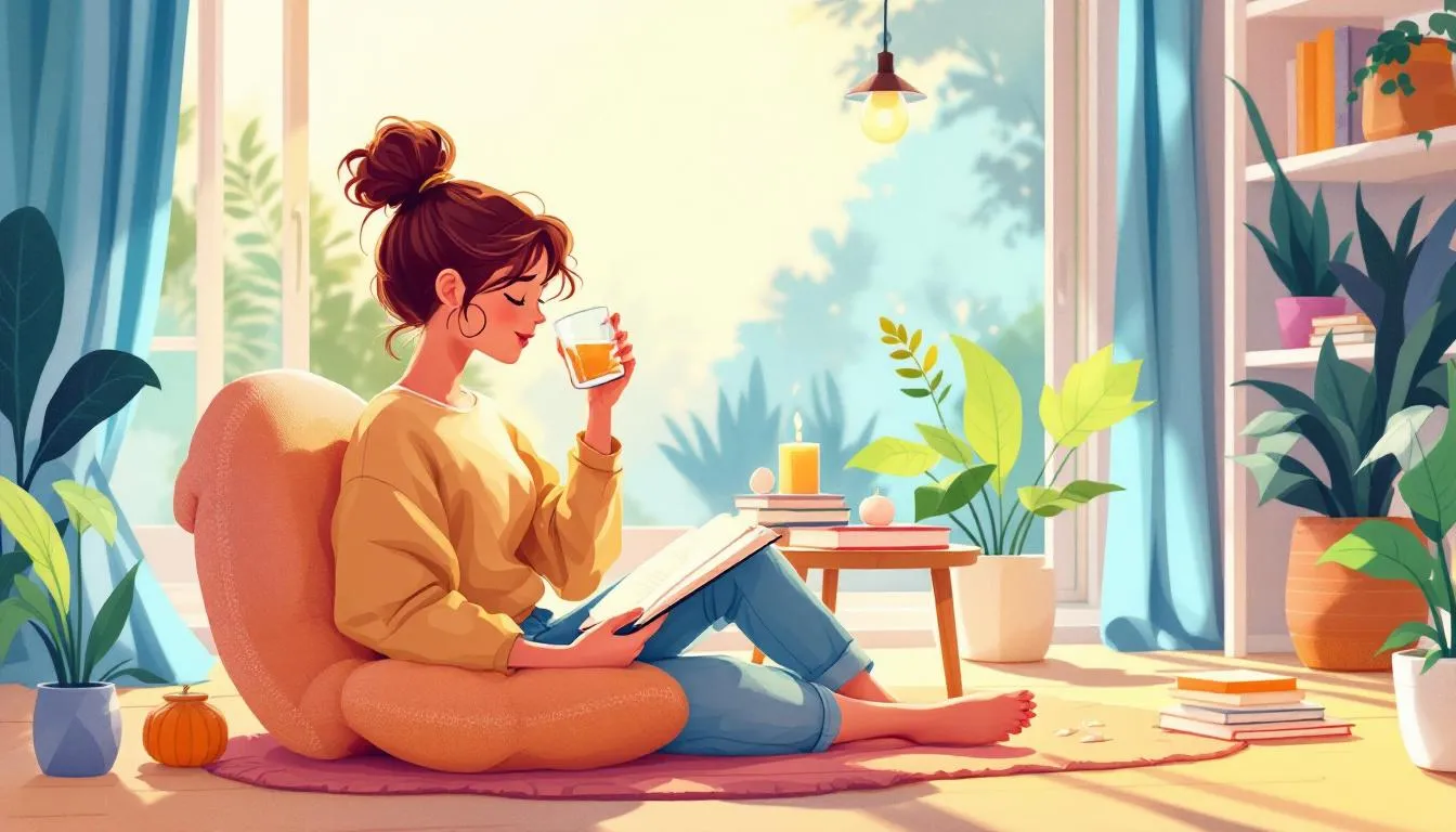 A person practicing self-care and staying positive in their sober journey.
