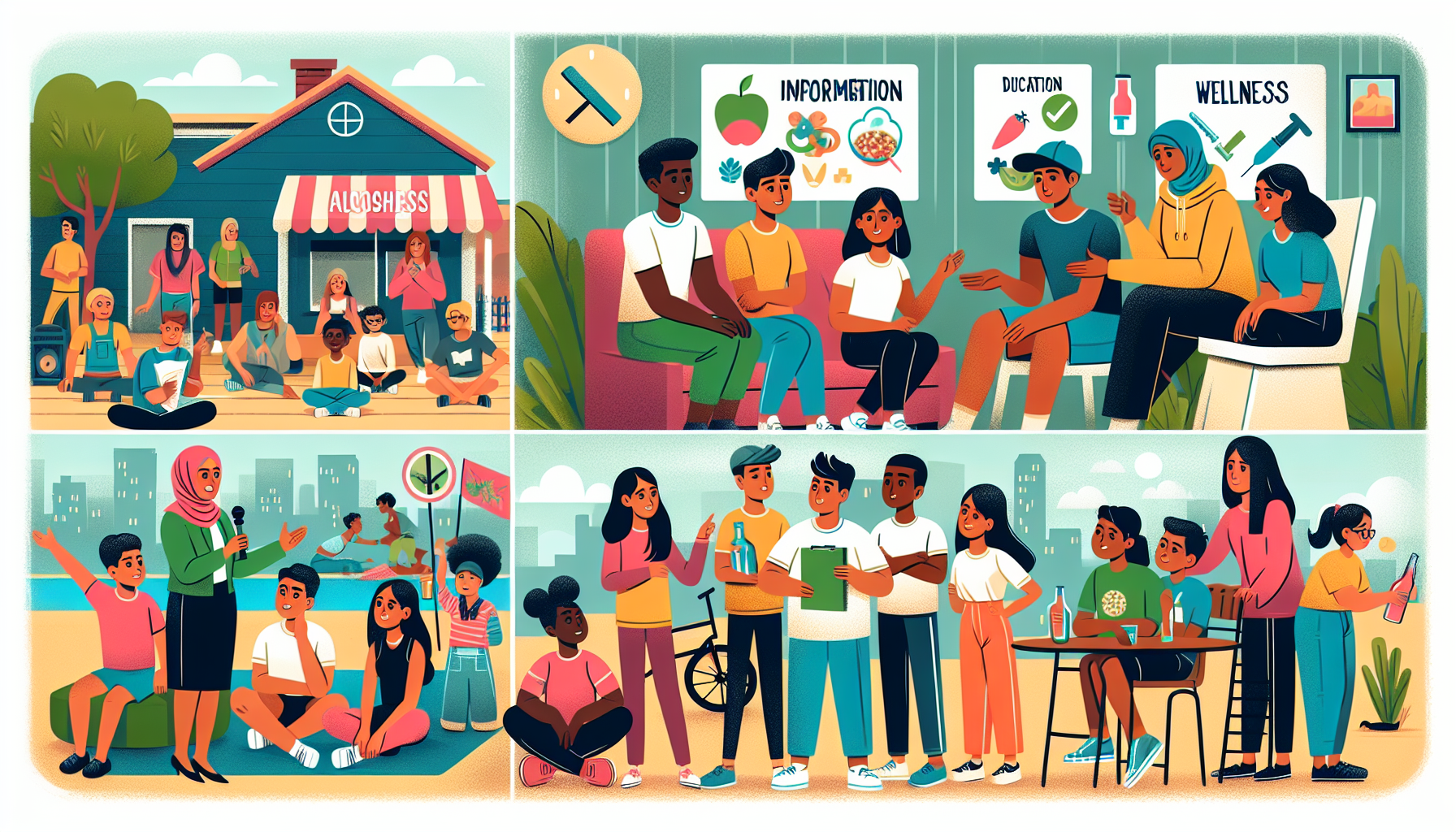 Illustration of prevention strategies for alcohol misuse.