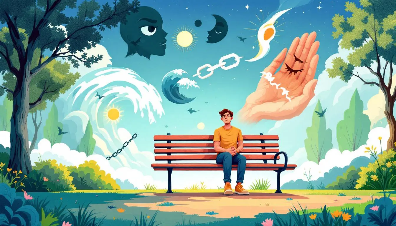 An illustration depicting the recovery journey and the understanding of relapse prevention.