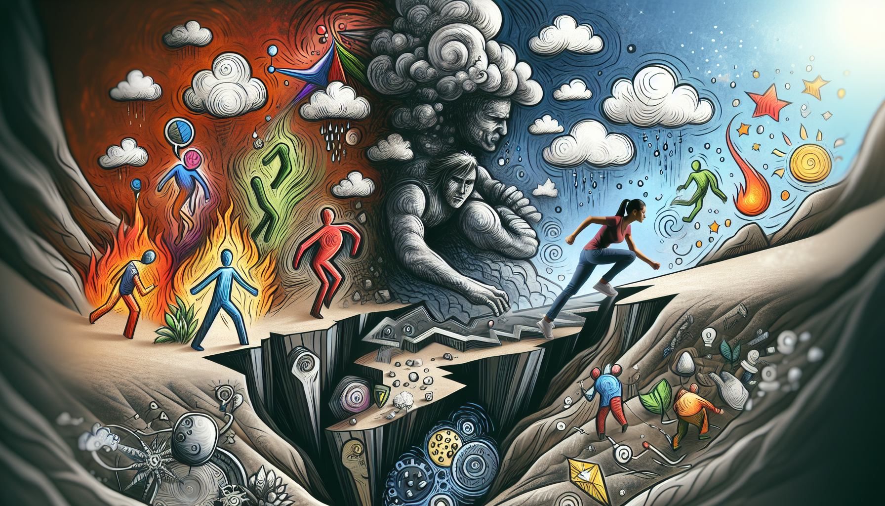 An illustration highlighting risk factors for relapse in recovery.