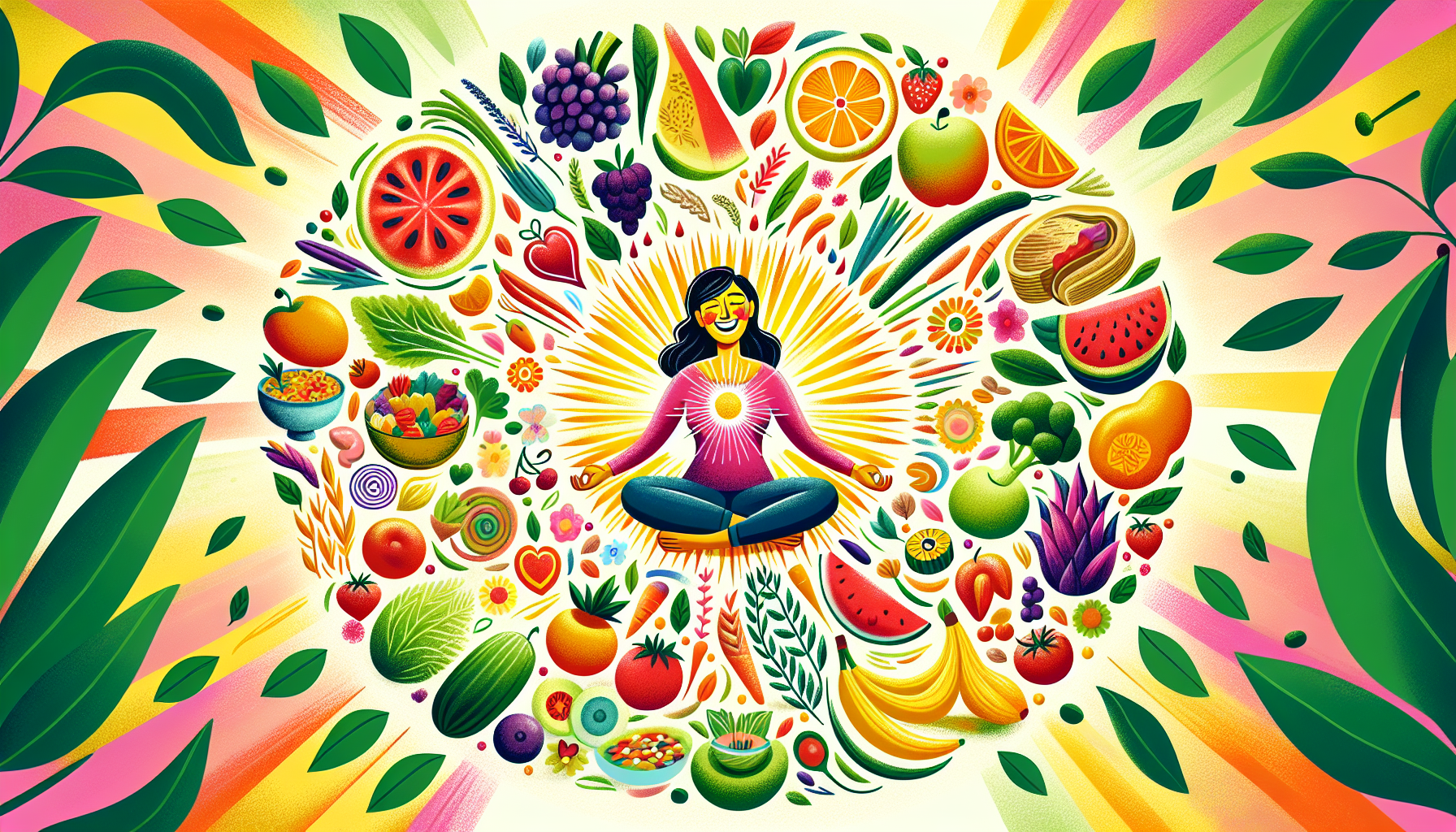 An illustration highlighting the role of nutrition in managing alcohol shakes, featuring healthy foods.