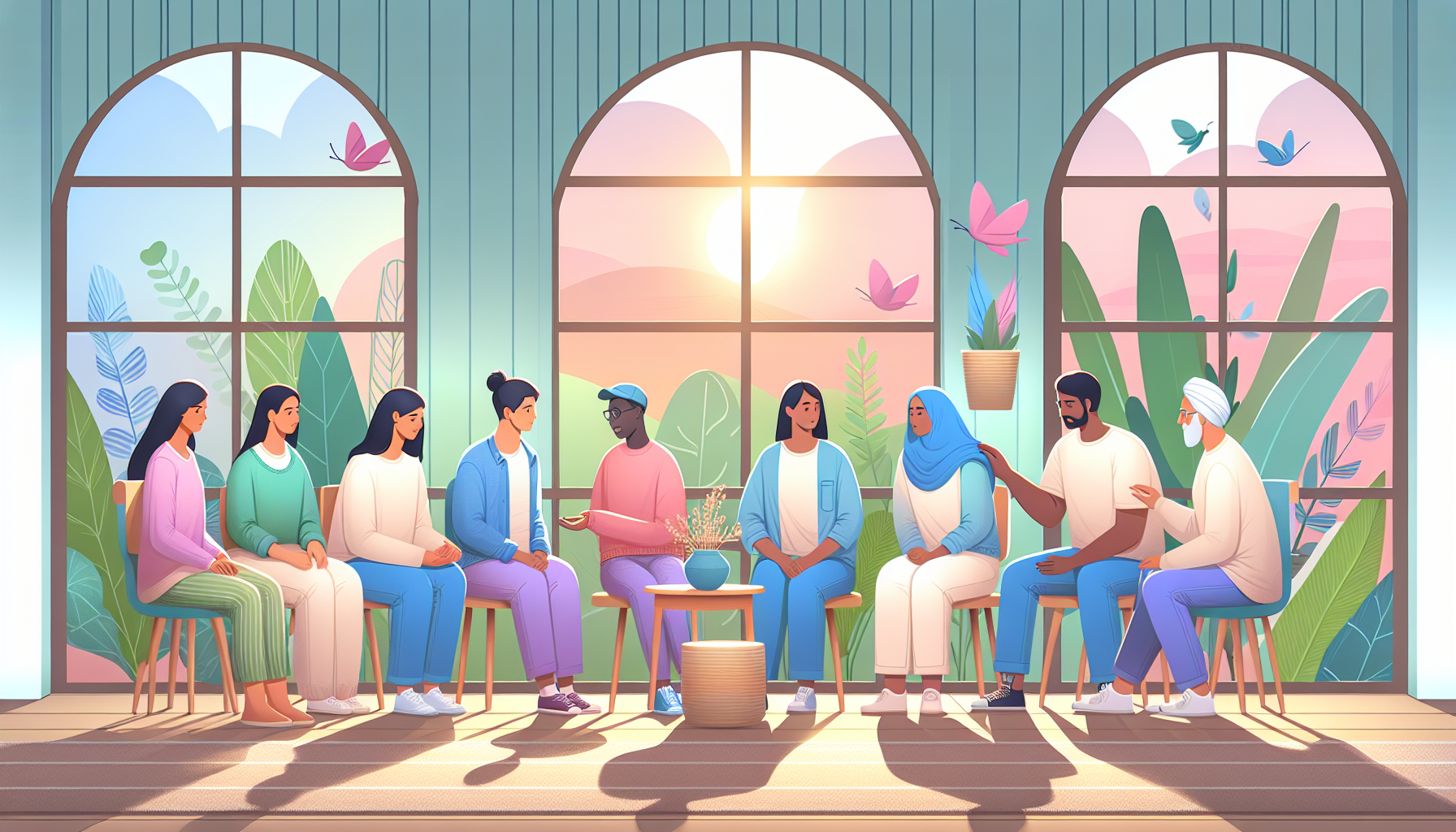 An illustration of treatment options for co-occurring alcohol use disorder and depression.