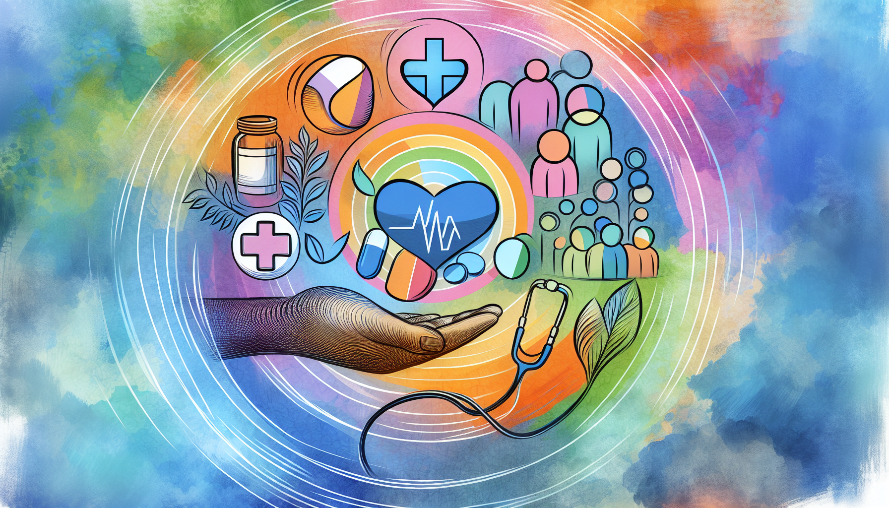 An illustration of various treatment options for alcoholism.