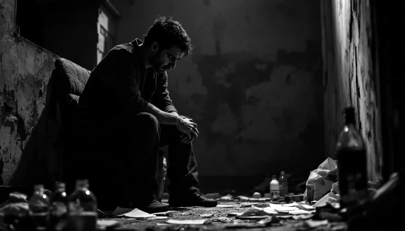 A person feeling the immediate effects of quitting alcohol cold turkey.