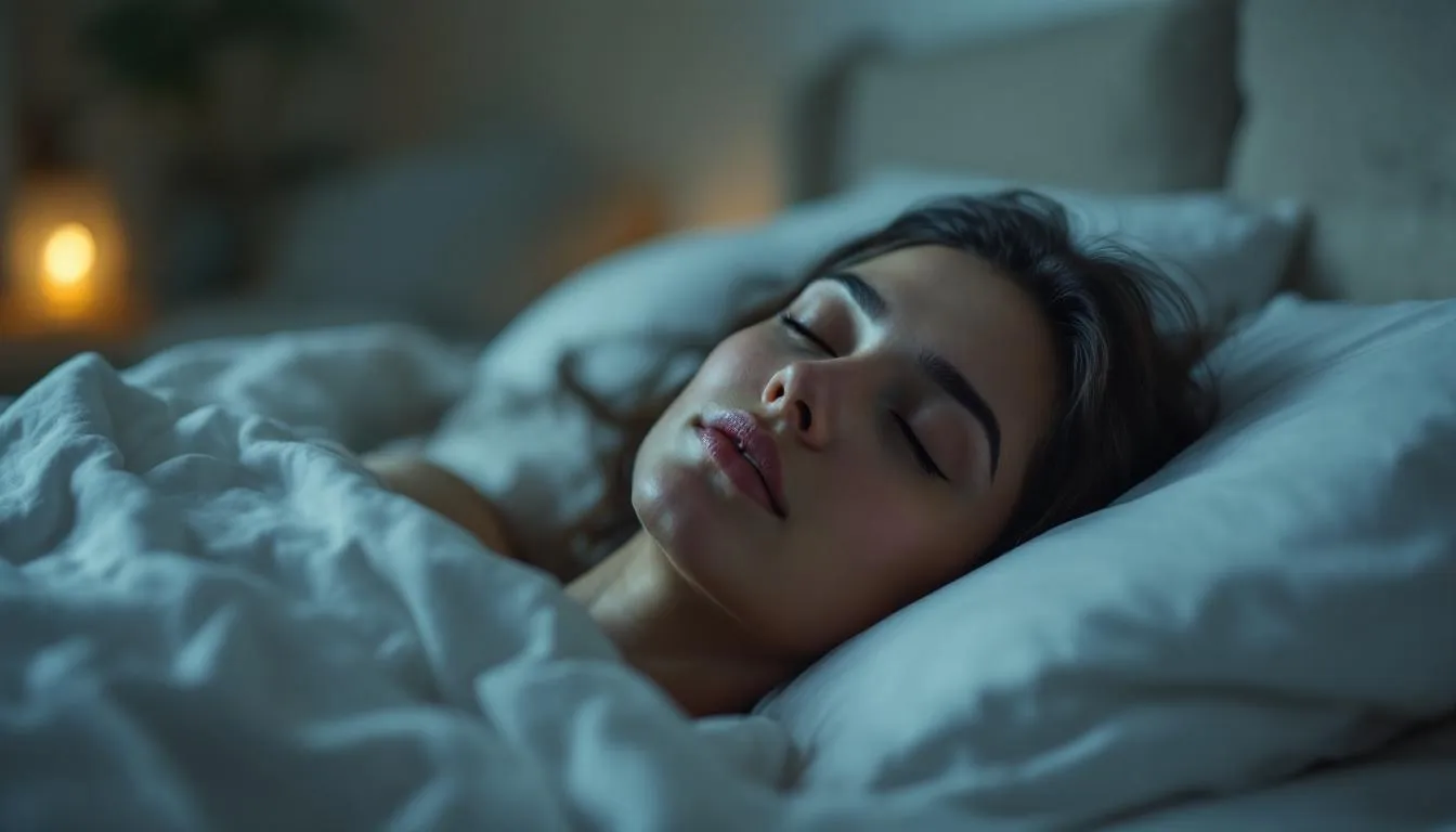 A serene bedroom scene emphasizing the importance of sleep quality in recovery.