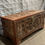 Thumbnail: Antique Hand-Carved Wooden Trunk