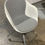 Thumbnail: Grey & White Swivel Office Chair – Modern Design on Wheels