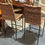 Thumbnail: Pair of Woven Rattan & Metal Dining Chairs