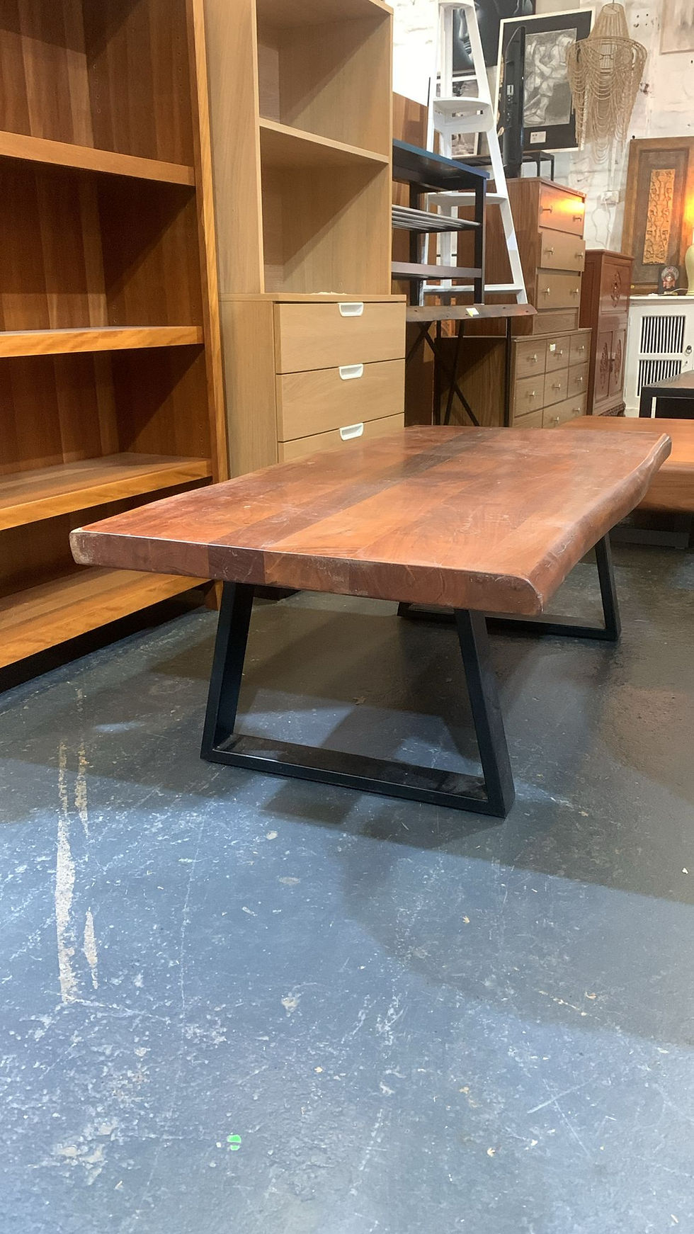 Solid Wood Coffee Table – Live Edge Style