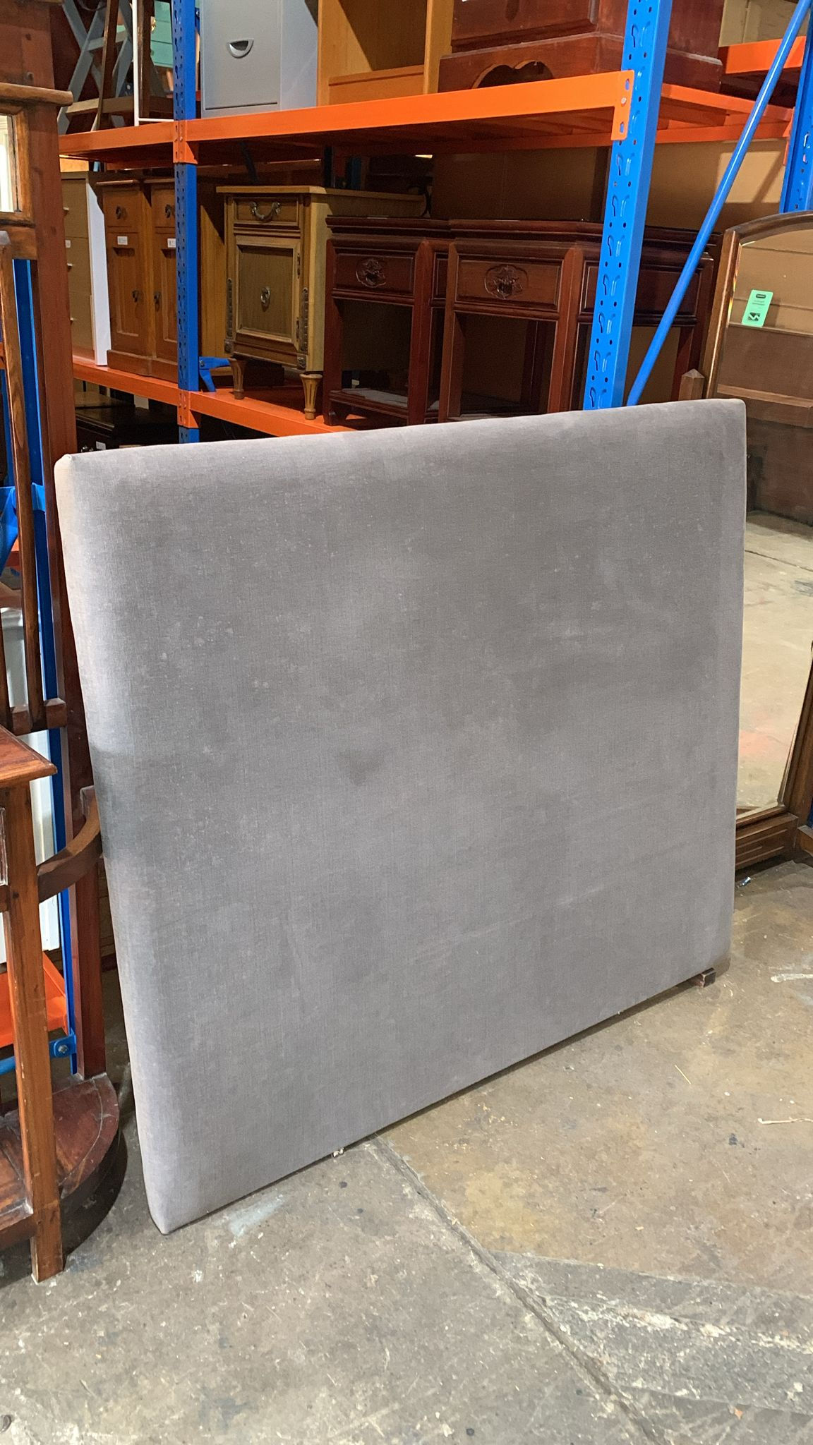 Upholstered Bedhead – Grey Fabric