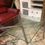Thumbnail: Square Glass Coffee Table with Metal Cross Frame