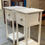Thumbnail: Pair of White Bedside Tables with Drawer & Shelf