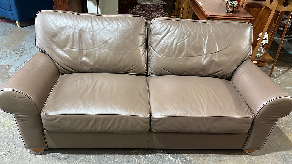 Thumbnail: Moran of Melbourne Genuine Brown Leather sofa