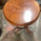 Thumbnail: Round Wooden Dining Table – Carved Pedestal Base