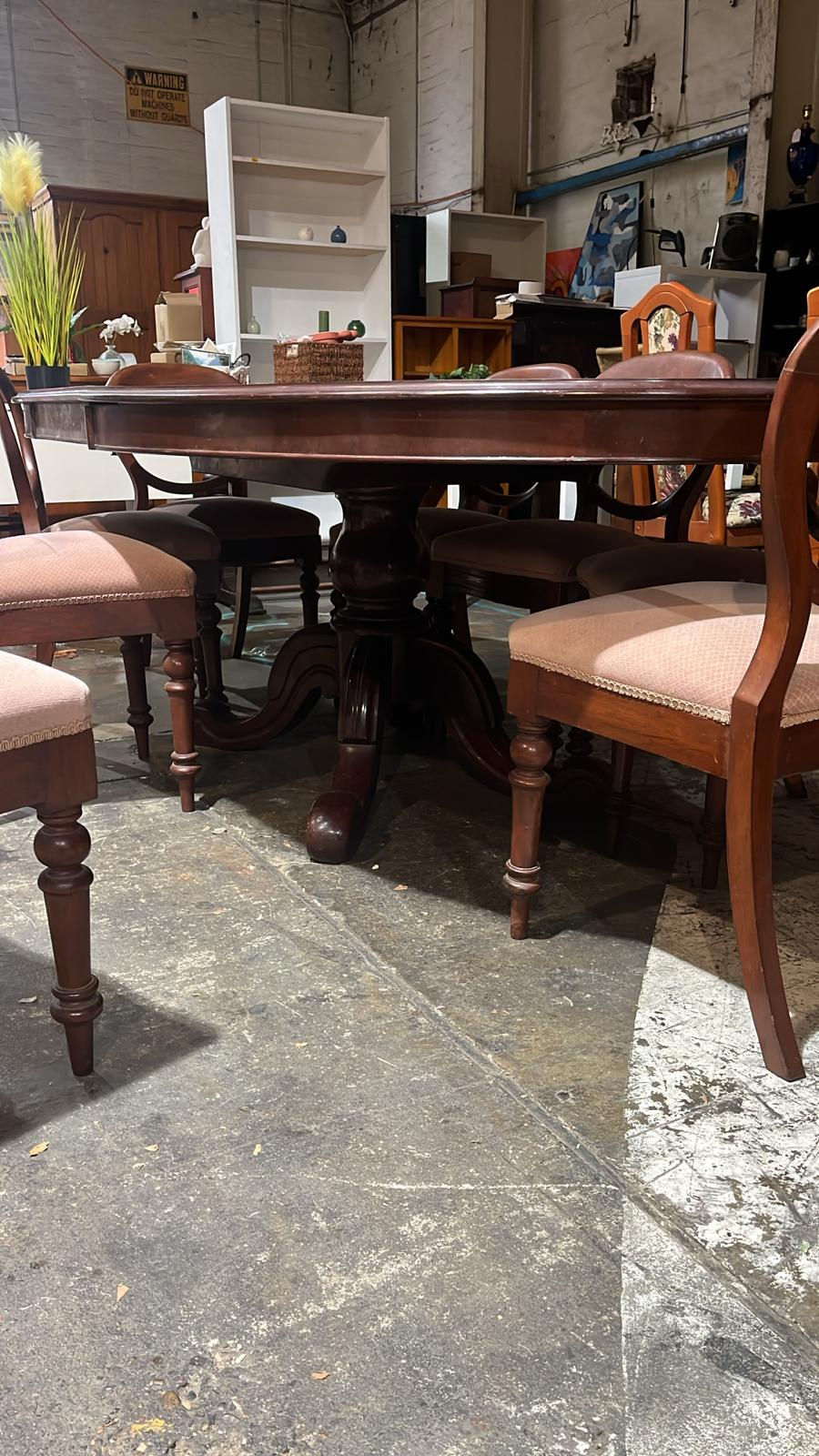 Thumbnail: Extendable Timber Dining Table with 8 Chairs