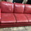 Thumbnail: Red Leather 3-Seater Sofa