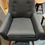 Thumbnail: Black Fabric Armchair with Wooden Legs