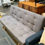 Thumbnail: Grey Convertible Sofa Bed