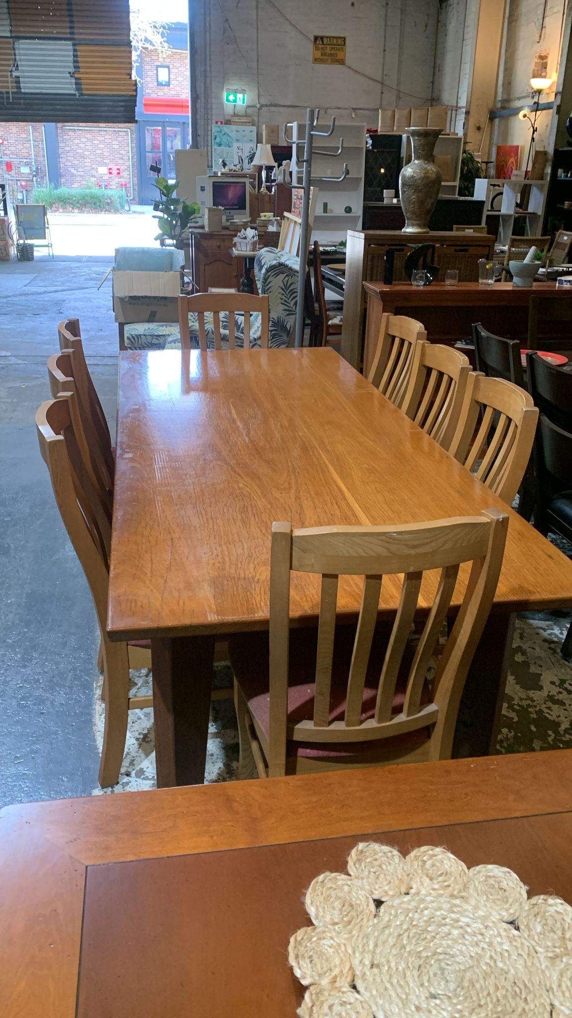 Large solid wood dining set – perfect for big families or shared meals